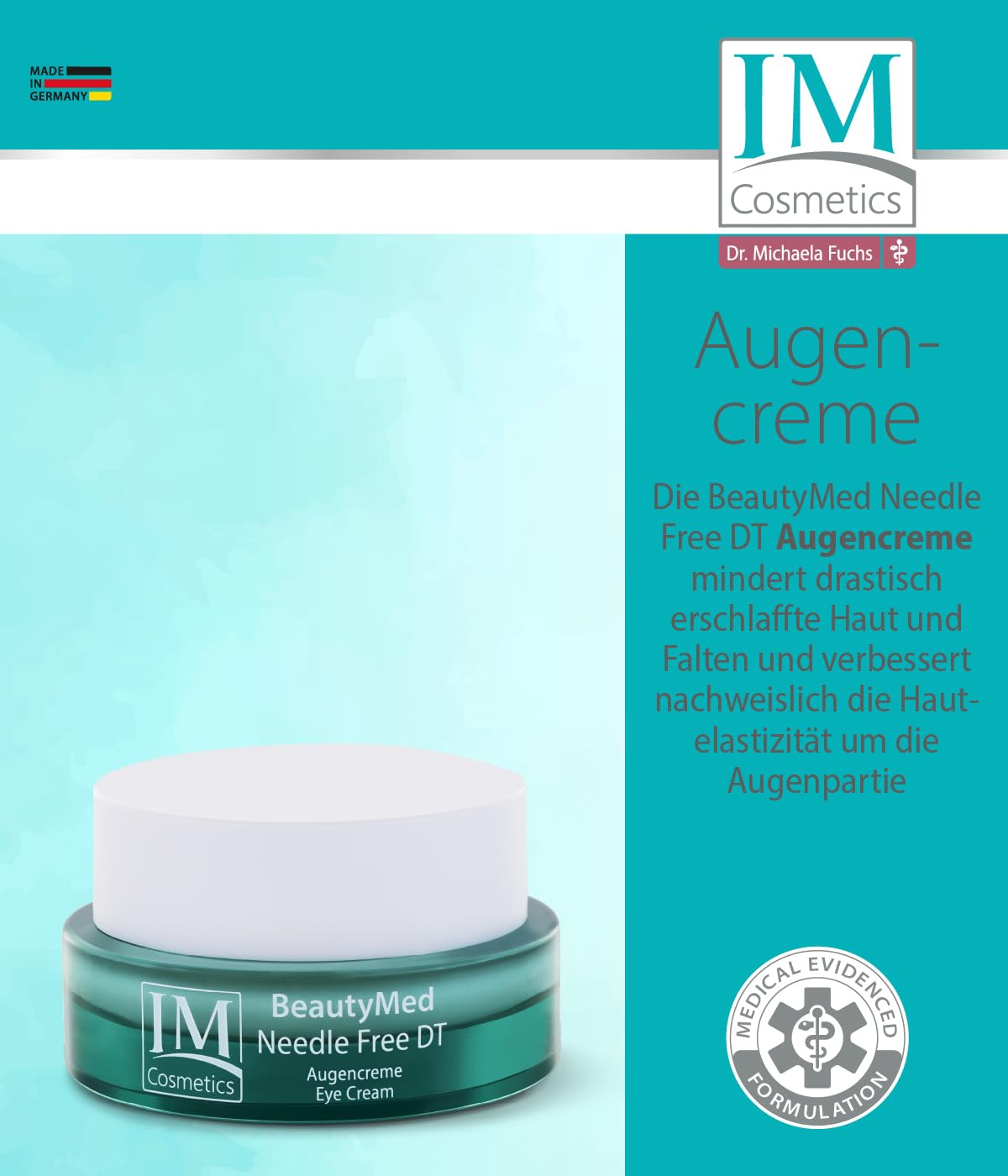 Genius IM Cosmetics BeautyMed Needle Free DT Deluxe-Set 4-tlg. - Anti-Aging Tagescreme & Nachtcreme, Gesichtsserum & Augencreme- mit Hyaluronsäure, regt Kollagen an, Anti Falten Dr. Michaela Fuchs