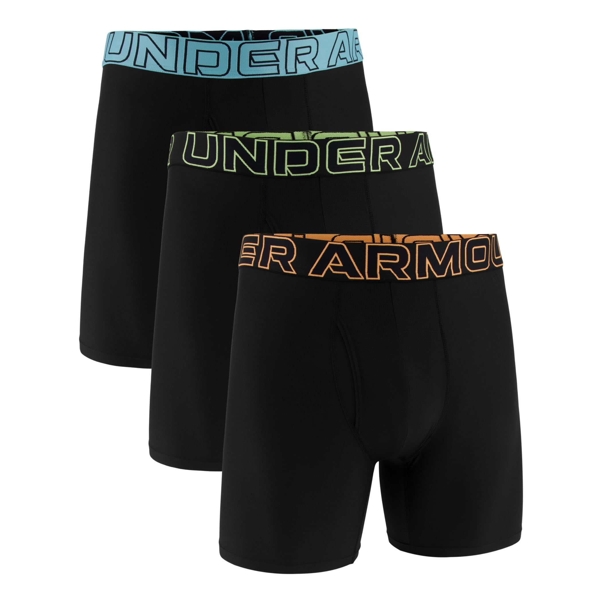Under Armour Pack de 3 Bóxers Tech Performance para Hombre, Largo de Pierna de 15 cm – Transpirable, Absorbe la Humedad, Tacto Suave, Comodidad Todo el Día