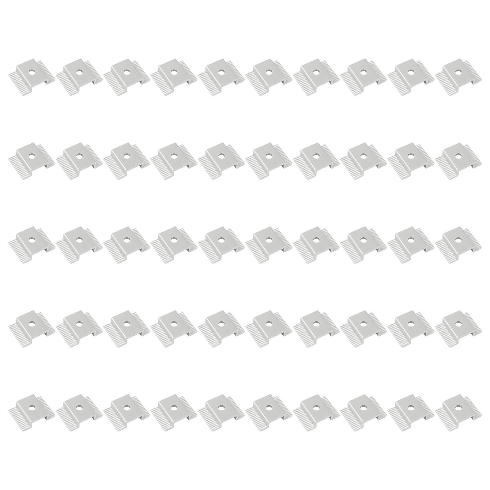 20/50 Pcs Adjustable Solar Panel Mounting Bracket Clamp Wide Photovoltaic Mid Clamps for Solar Panel Mounting Brackets End Clamp Roof Rack Replacement Wide Photovoltaic