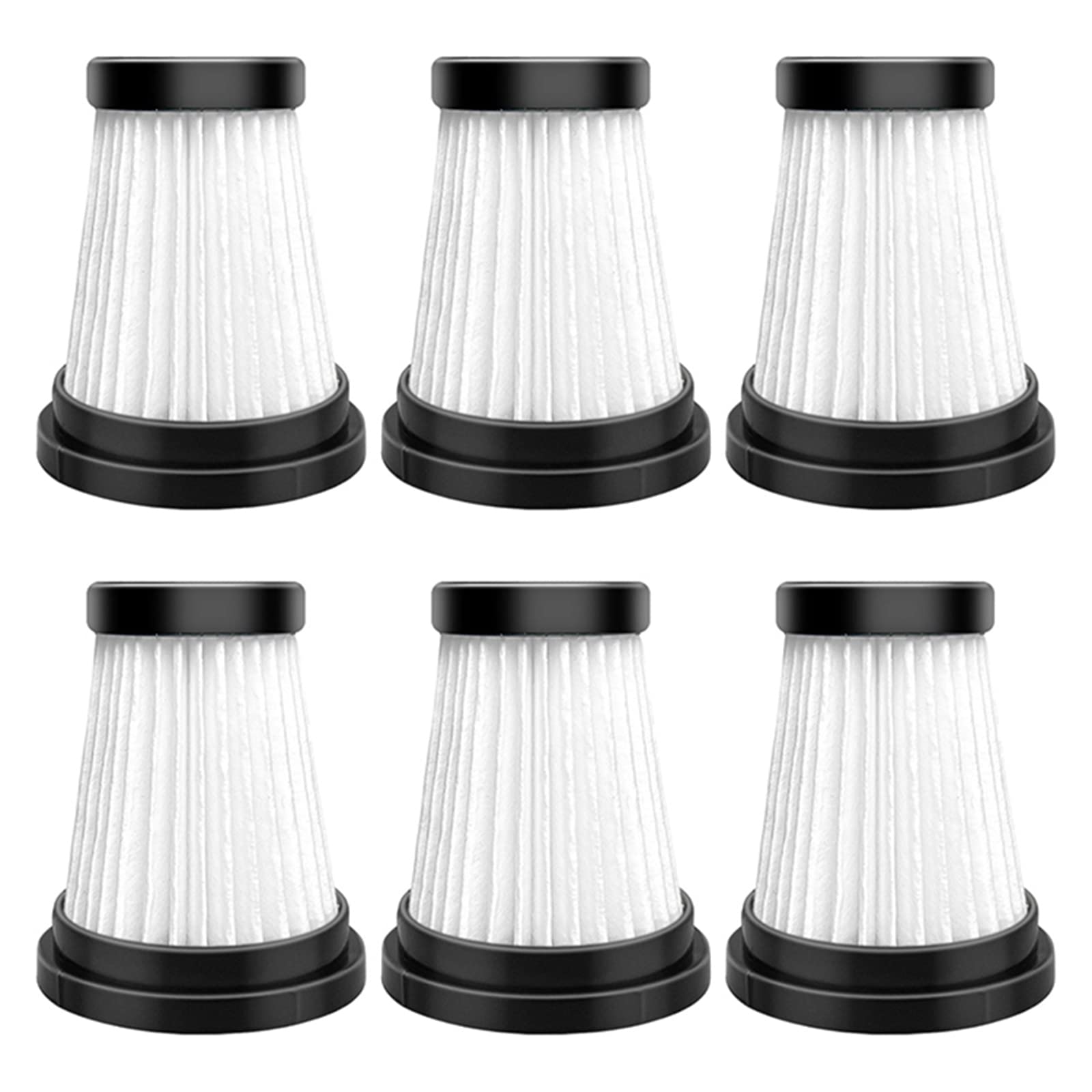 6 Pack Replacement HEPA Filter Compatible with MOOSOO K12 K12 Pro K13 Cordless Handheld Vacuum Cleaner Filter Accessories