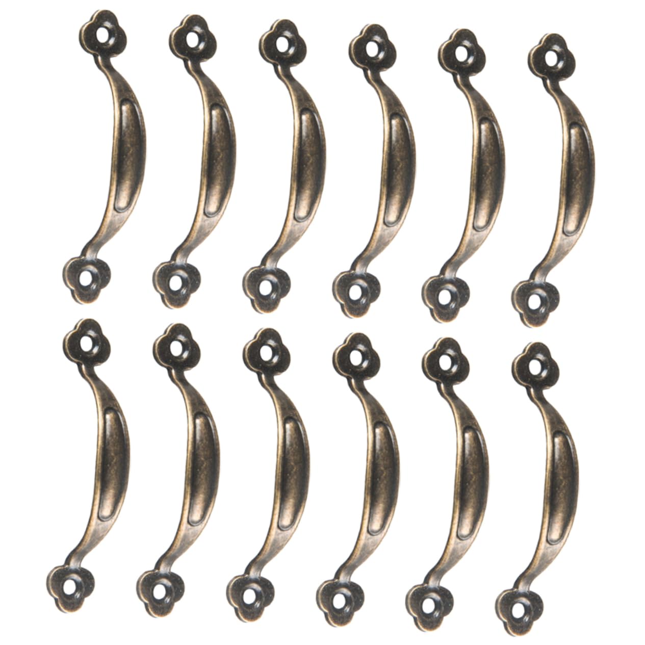 HOMSFOU Cabinets Pull Handles 12pcs Zinc Alloy Drawer Knobs Vintage European Style for Dresser Kitchen Cabinet Wardrobe Random Color
