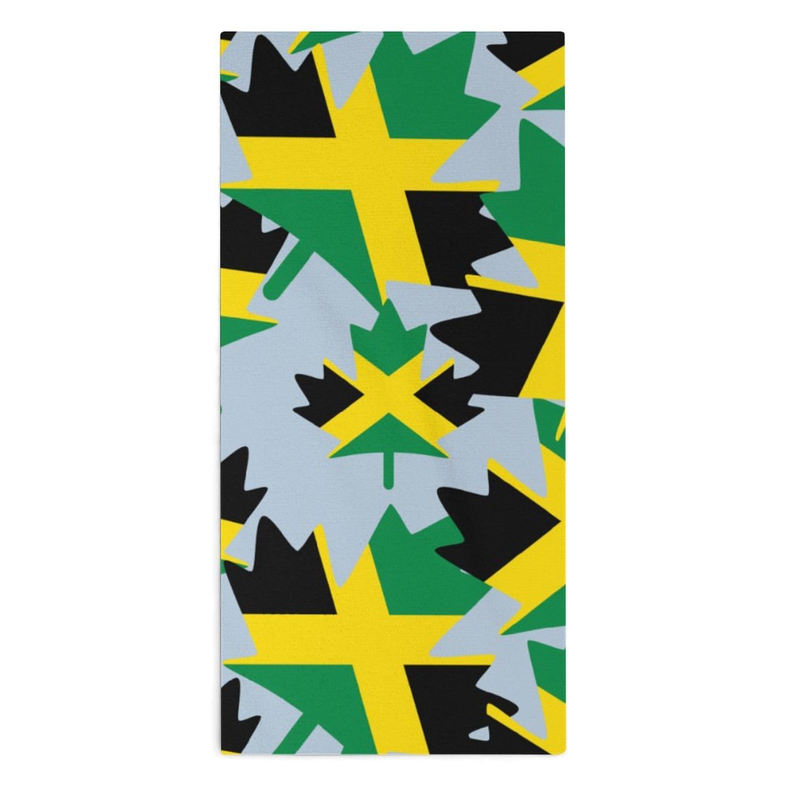 NCLQVJXZKHW Jamaica Maple Flag Hand Towels Soft Face Towel Gym Bathroom Travel Hotel 13"x28"