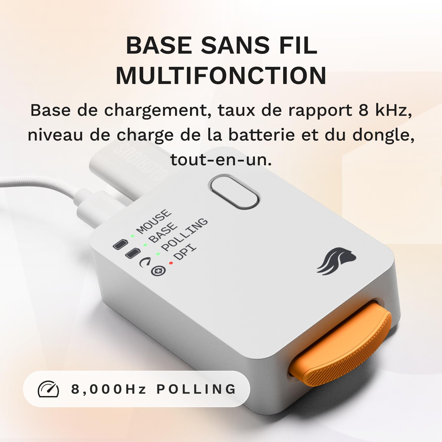 GLORIOUS Model D 3 Souris Gaming sans Fil (Blanc)