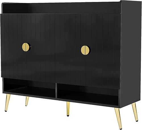 Miniatura 7 de Flieks Zapatero con puertas, diseño de delantal, organizador de almacenamiento de 11 niveles con estantes ajustables, armario de almacenamiento de