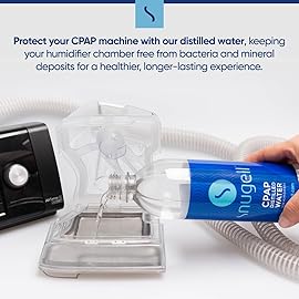 Snugell Bottled Distilled Water for CPAP Machines (12-Pack, 20 oz Each) - Ultra-Pure, BPA-Free, Travel-Friendly, and Convenient - Up to 24 Days Supply - Clean, Refreshing, Multi-Use - Made in The USA