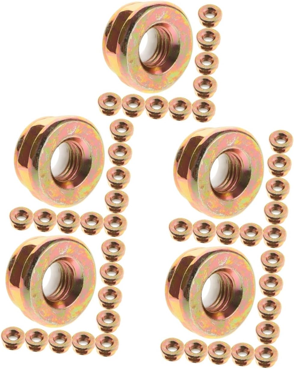 BESPORTBLE 50pcs Grass Trimmer Head Mower Nut Axle Nut Lawnmower Working Spindle Replacement for Lawn Mowers
