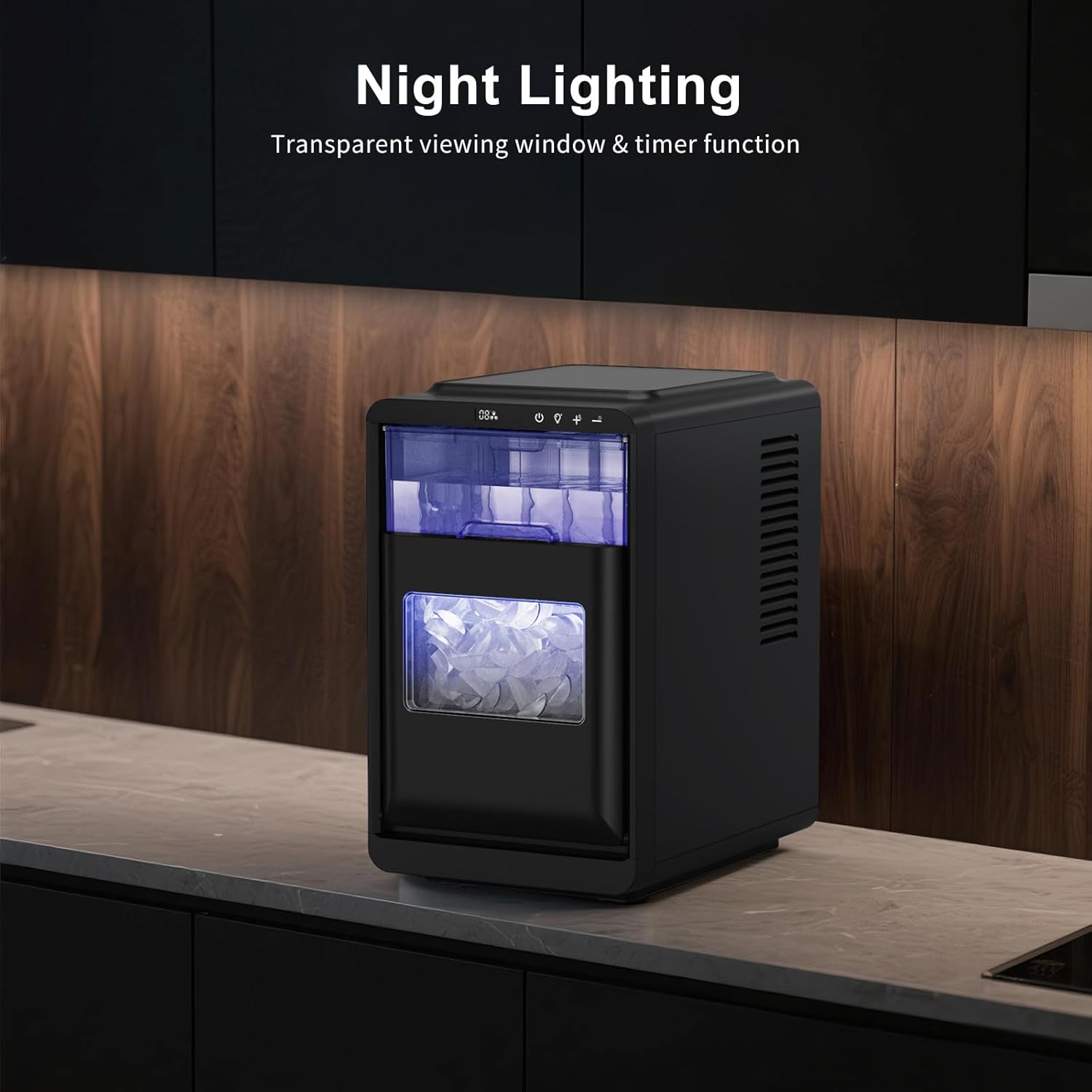 ADT Countertop 2 in 1 Ice Maker Ice 45lbs Daily Ice Cubes Ready in 20 Minutes with Ice Scoop