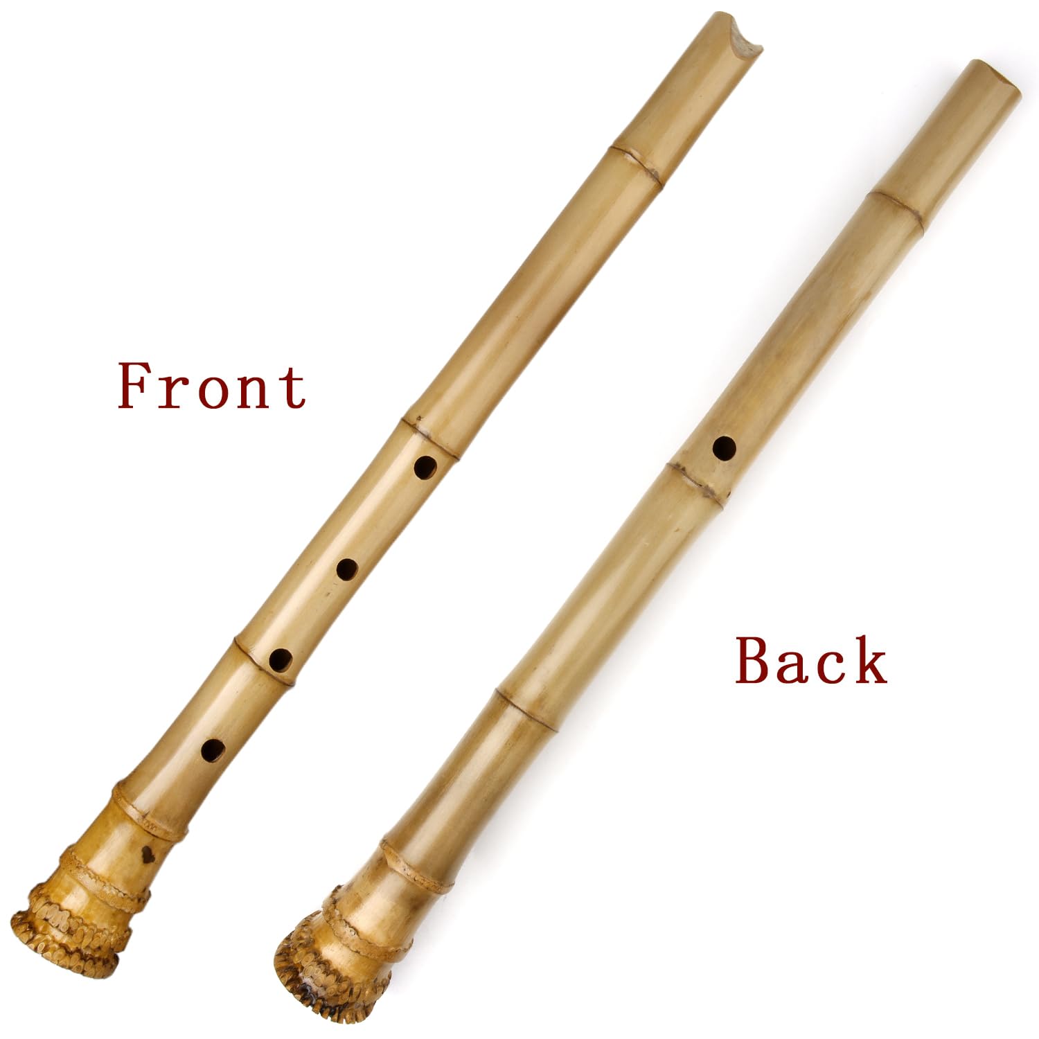 Instrument de musique traditionnel en D à 5 trous de style japonais Shakuhachi D/E Flûte en bambou avec racine Instrument à vent (1,8 touche D)