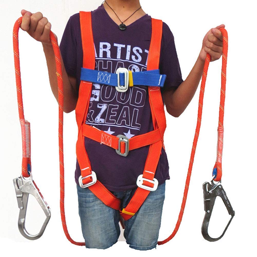 Rohcghc One Color Safety Harness For Working At Height, Safety Fall Arrest Harness 5 Point Full Body Work Positioning