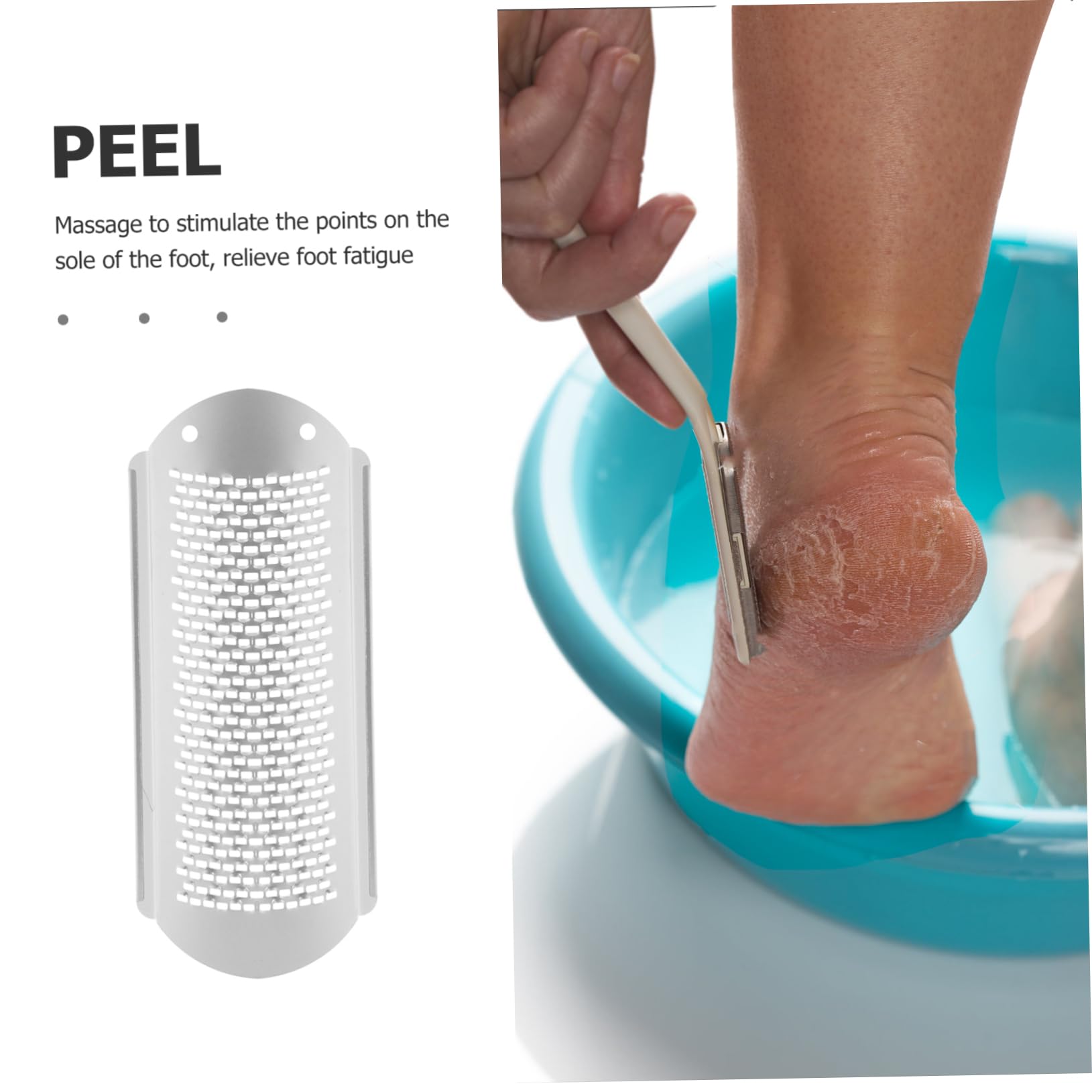 AUTSUPPL 3pcs Foot Rubbing Board Feet Shaver Dead Skin Heel Scraper Foot File Scrubber Foot Scrubber Remover for Feet File Foot Skin Scraper Stainless Foot Scraper Foot Rasp