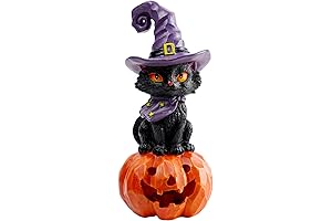 Halloween Black Cat Pumpkin Decoration