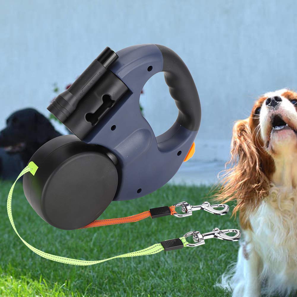 Retractable Dog Lead Reflective Extendable Dog Lead Pet Retractable Double-headed Traction Rope for Night Walking Running - Image 3
