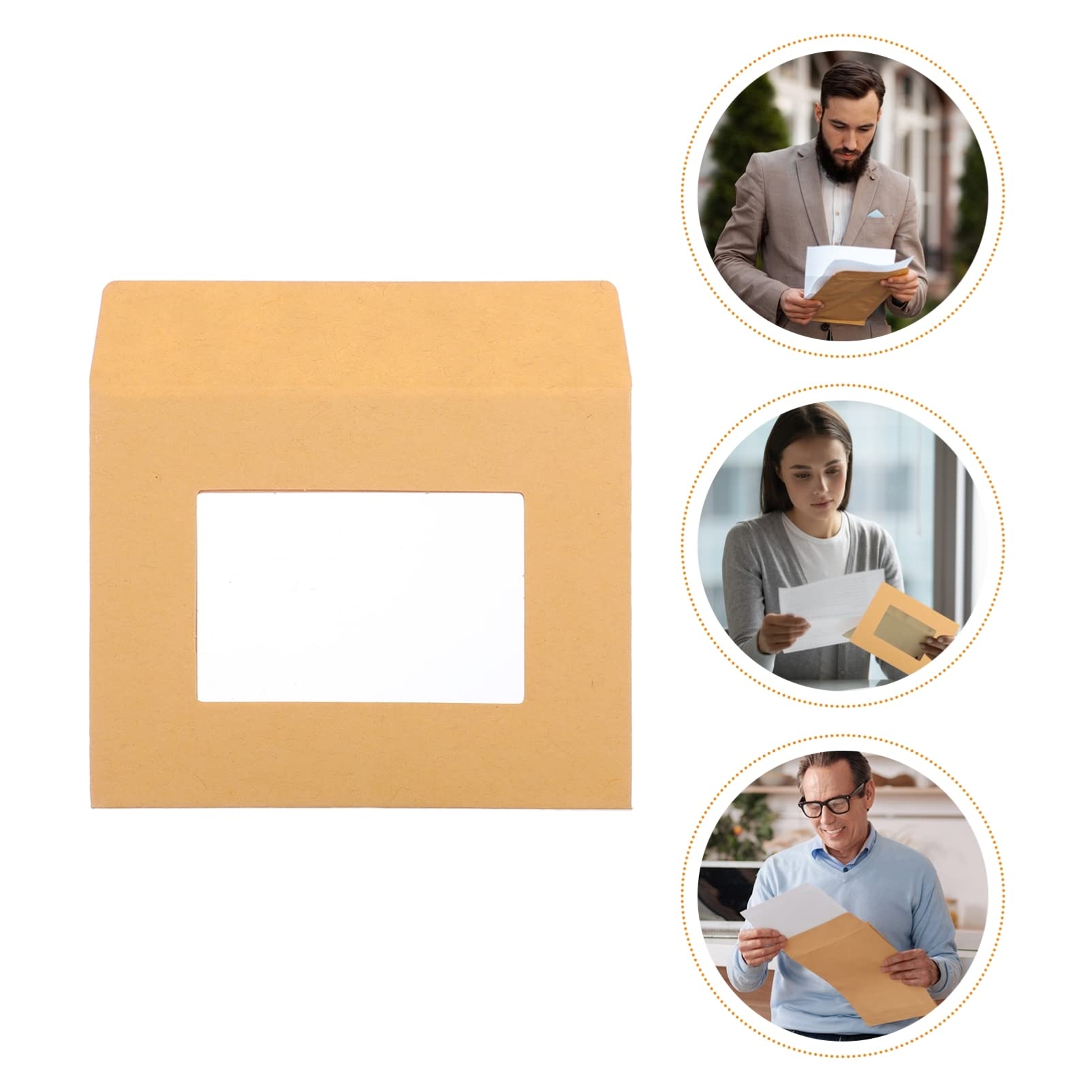 SEWACC 75 Stk Transparentes Kraftpapier Durchsichtige Umschläge Büroordner Umschläge Aus Kraftpapier Dokumentenordner Durchsichtige Umschlagtasche Aufbewahrungstasche Für Münzen Khaki