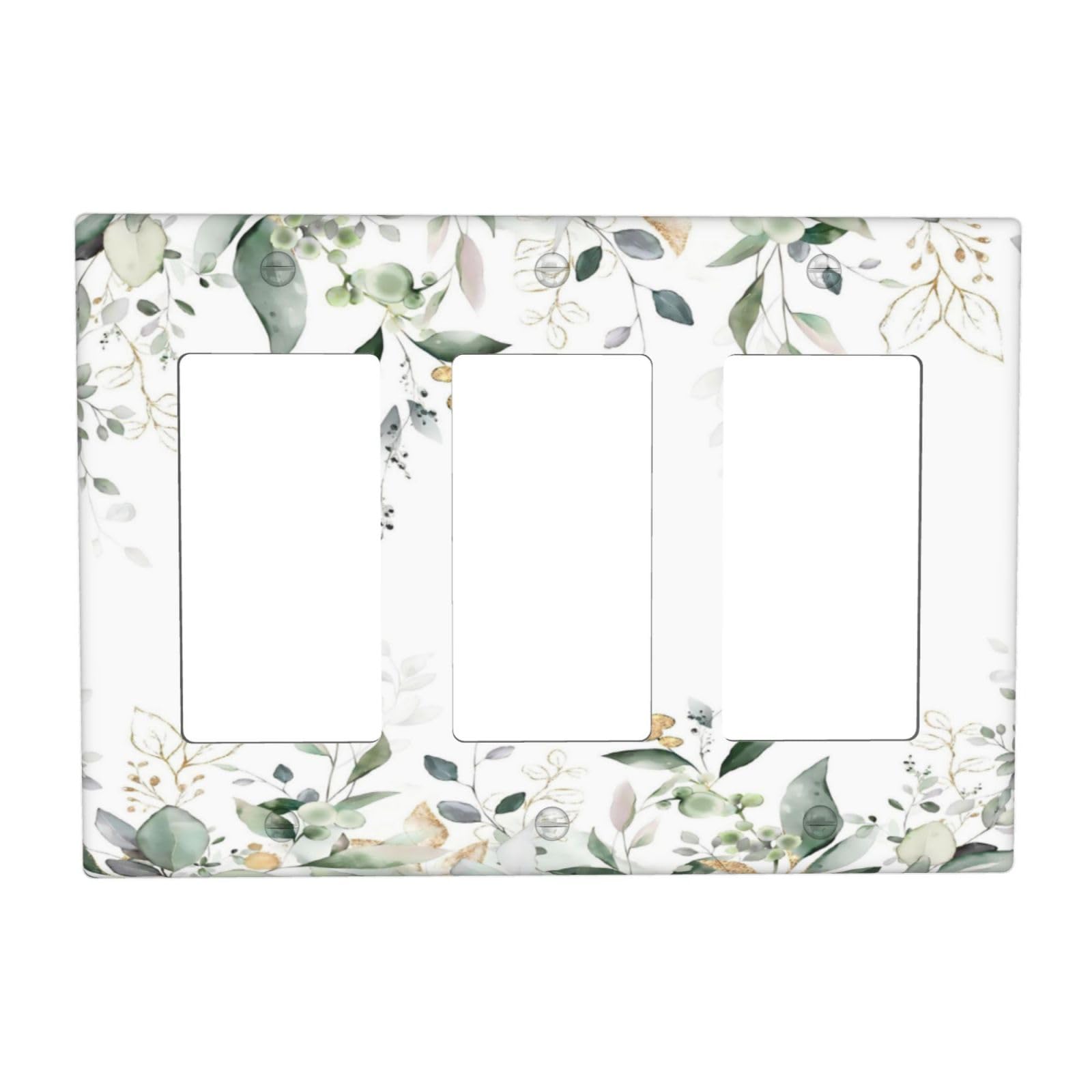 Vintage Floral Outlet Covers - White & Gold -24 Vintage Floral Outlet Covers - White & Gold -24