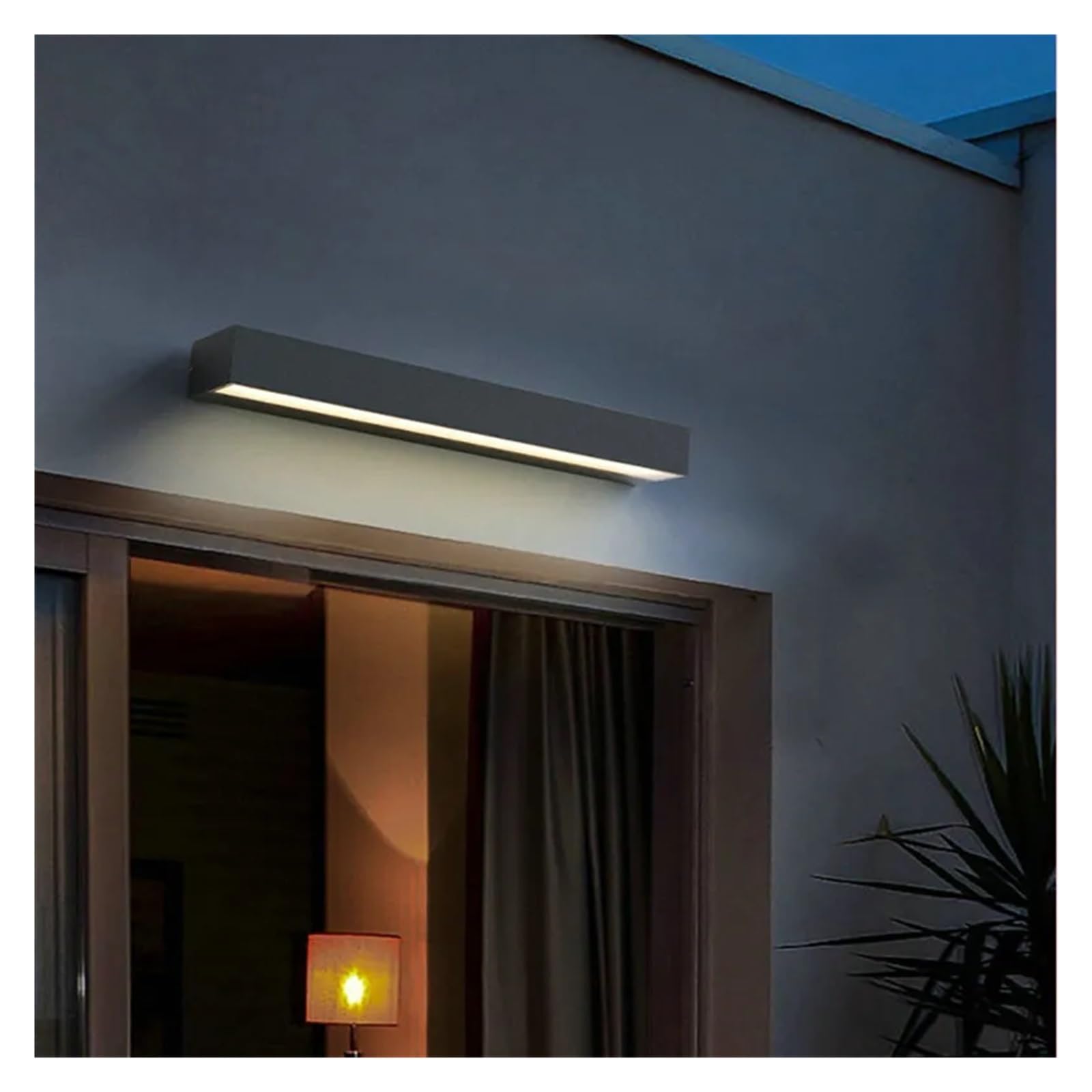 Nowoczesne wodoodporne lampy ścienne LED IP65, zewnętrzne oświetlenie ganku, budynki ogrodowe, znaki bramkowe, oświetlenie billboardów Pełne pokrycie(Warm 3000K,White-S 12W)