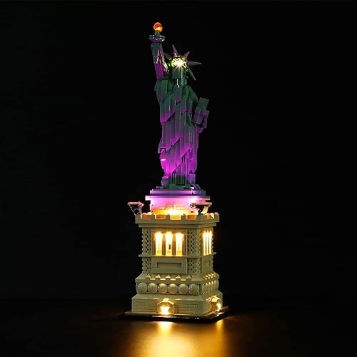 Miniatura 4 de LIGHTAILING Kit de iluminación LED para Lego- 21042 Estatua de la Libertad. Modelo: versión de control remoto, juego de luces LED compatible con el