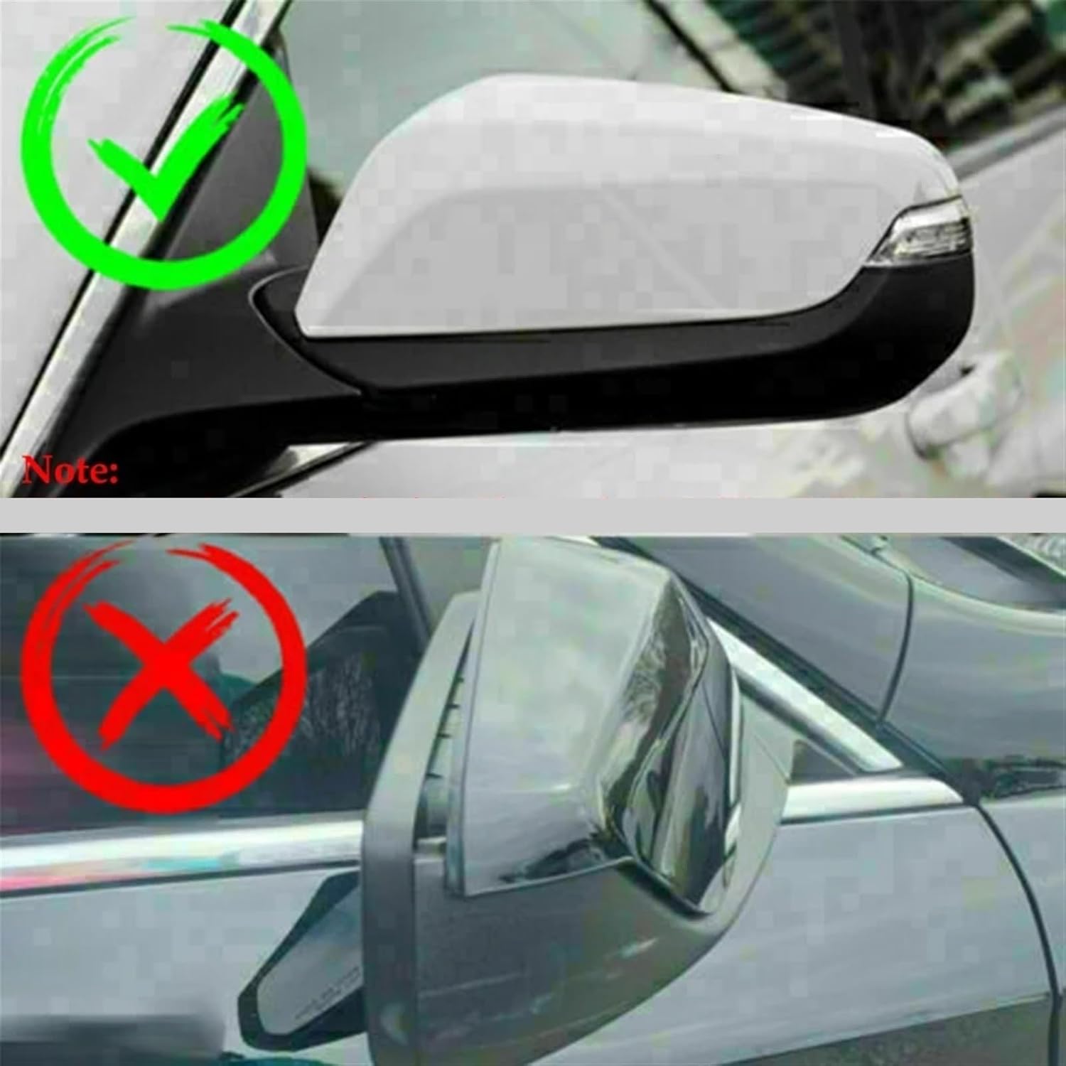 Compatible For Malibu 2016 2017 2018 2019 2020 2021 2022 Car Left Right Side Rearview Wing Mirror Cap Cover Cap Black Replace Kit (Color : Right)