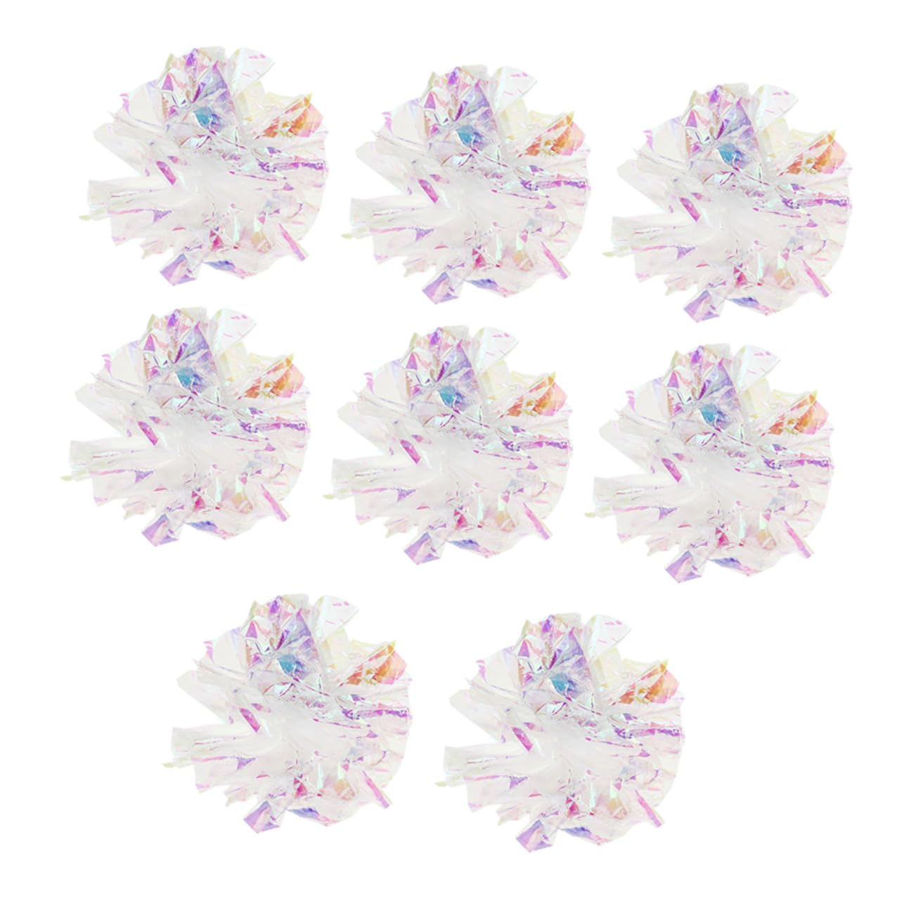 Kisangel 8pcs Crinkle Sound Balls for Cats Interactive Teasing Cat Plaything Fun Balls for Exercise and Mental Stimulation Present for Random Color