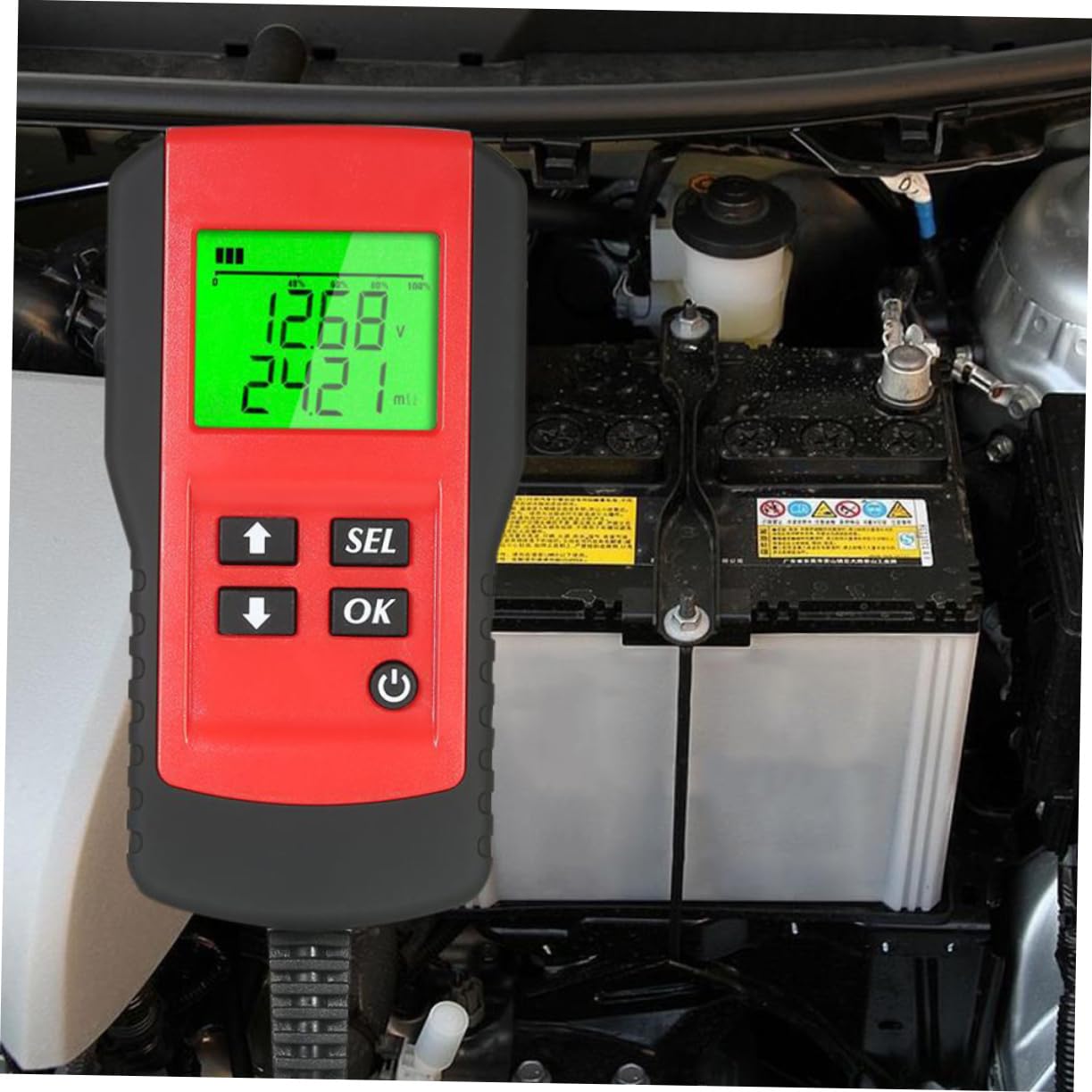 Comprobador de Batería de Automóvil de 12 V Lcd Rojo