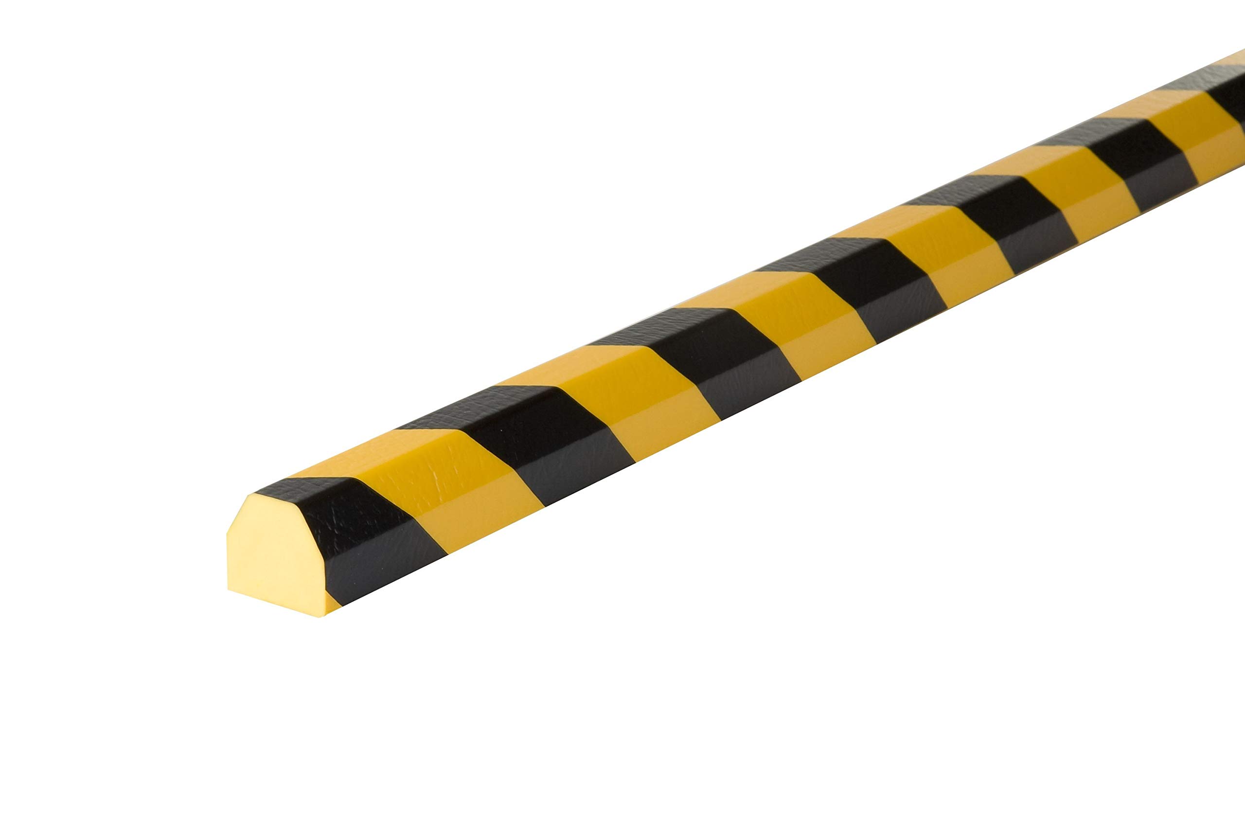 Knuffi 11022 - Perfil protector de superficie de espuma de poliuretano, tipo CC, color amarillo y negro, 5 m de longitud