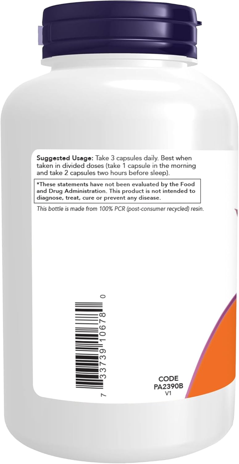 NOW Foods Supplements Magtein, Magnesium L-Threonate, Cognitive Support*, 120 Veg Capsules