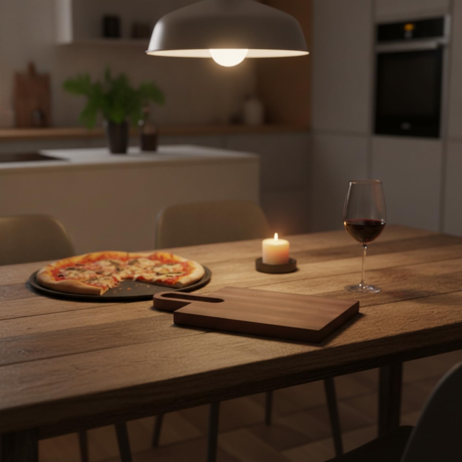 Tabla Cocina con Asa Minimalista Tabla Servir Charcutería Resistente Al sgaste para Comedor, 20 37 2cm