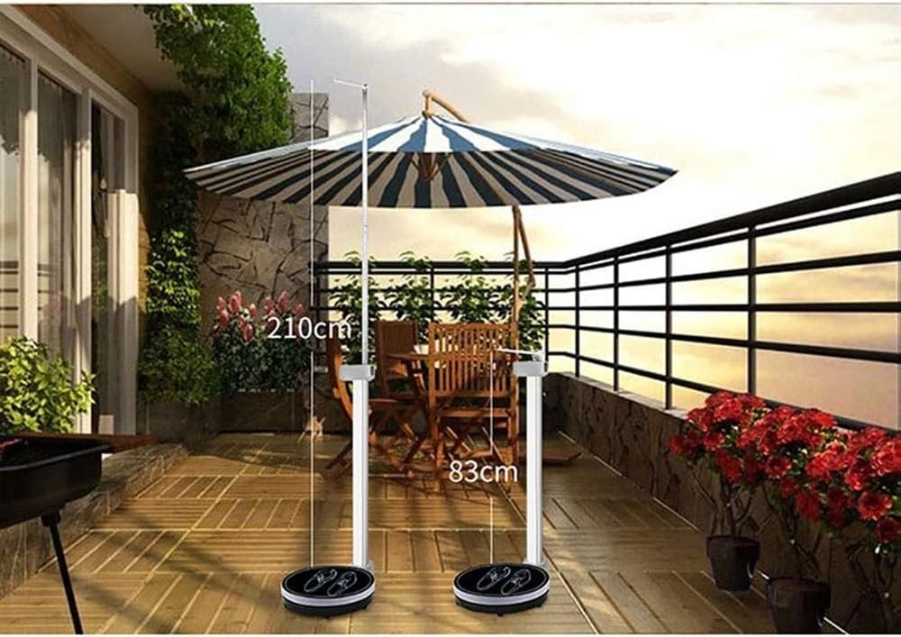 Balance Électronique Médicale, Pèse-Personne, Balance À Fléau Numérique, Écran LED Haute Définition, Capacité De Pesée Jusqu'À 200 Kg, Précision De Mesure De 83 À 210 Cm, Noire