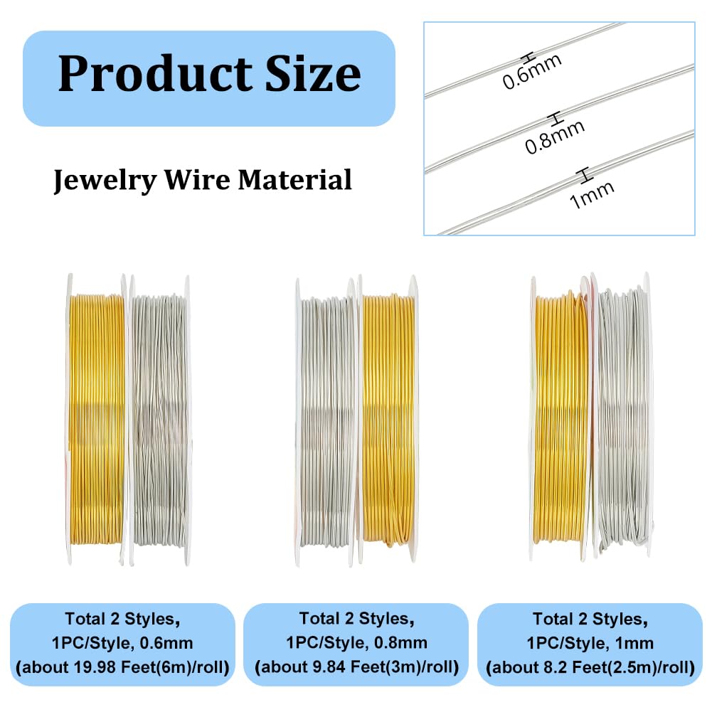Beebeecraft 0,6 mm/22 gauge gouden ambachtelijke draad echte 14K vergulde sieraden kralen draad dode zachte koperdraad 98,43ft/30m aanslagbestendige ronde kralendraad voor ambachten en sieraden maken