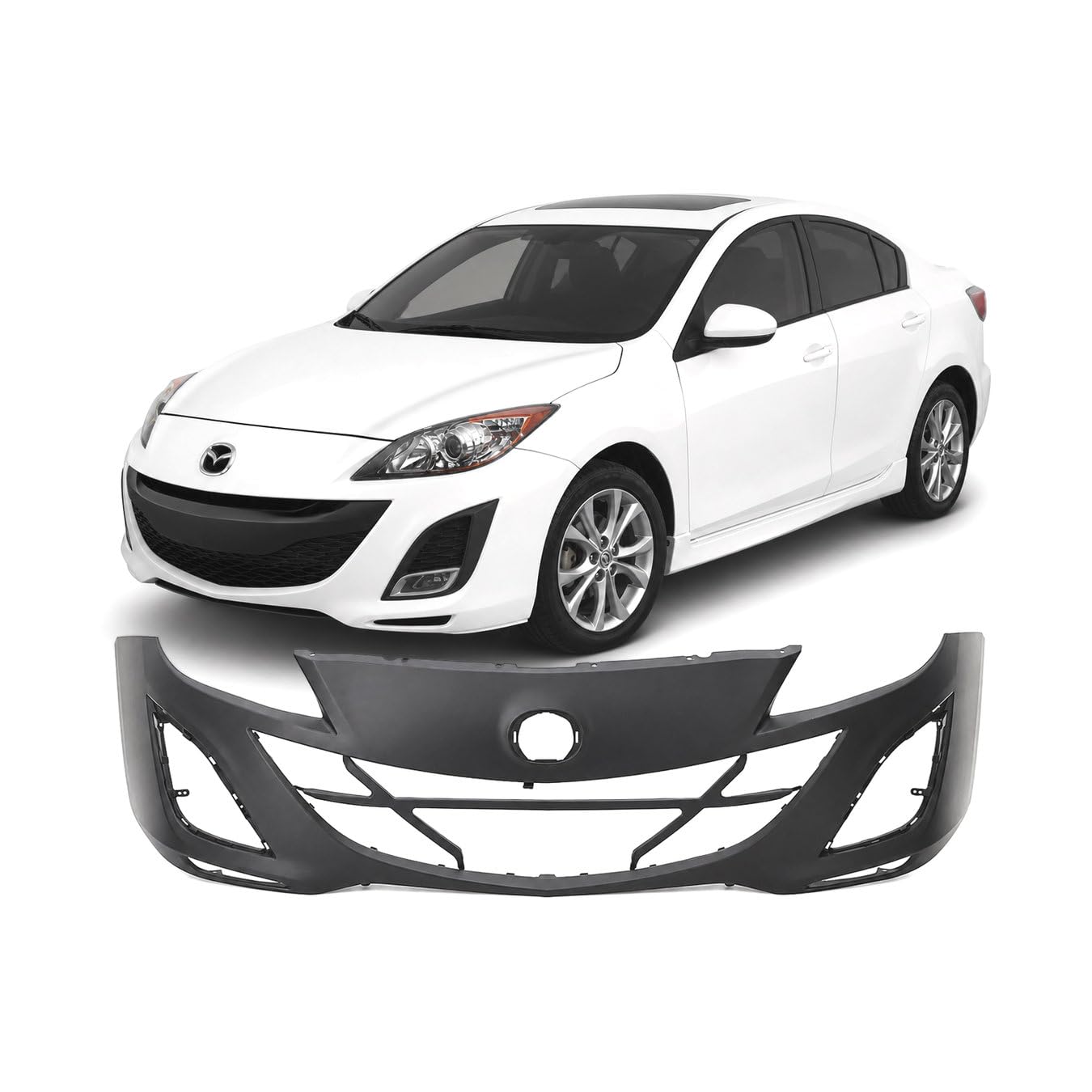 FitParts Compatible with Mazda 3 2010–2011 Front Bumper Cover