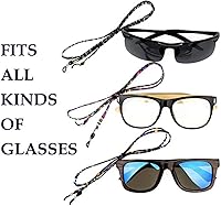 Vista 5 de Correas para gafas de sol Retenedor de gafas Paquete de 3 + bonos Soporte para gafas, cadena, cordón, collar, cordón Correa para gafas Retenedor
