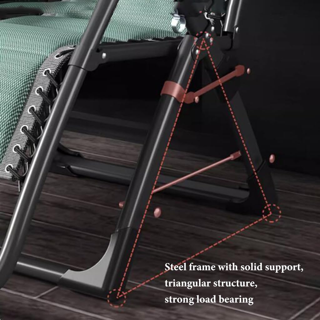 Fauteuil inclinable d'extérieur pliable zéro gravité avec porte-gobelet à angle réglable pour terrasse, plage, camping - Bleu