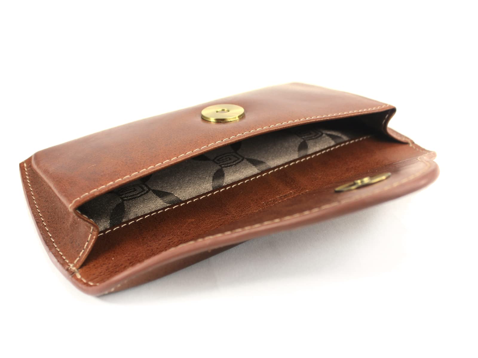 Generisch GIUDI ® - etui na okulary ze skóry bydlęcej, zapięcie na magnes orzechowy, orzech laskowy brązowy, jeden rozmiar