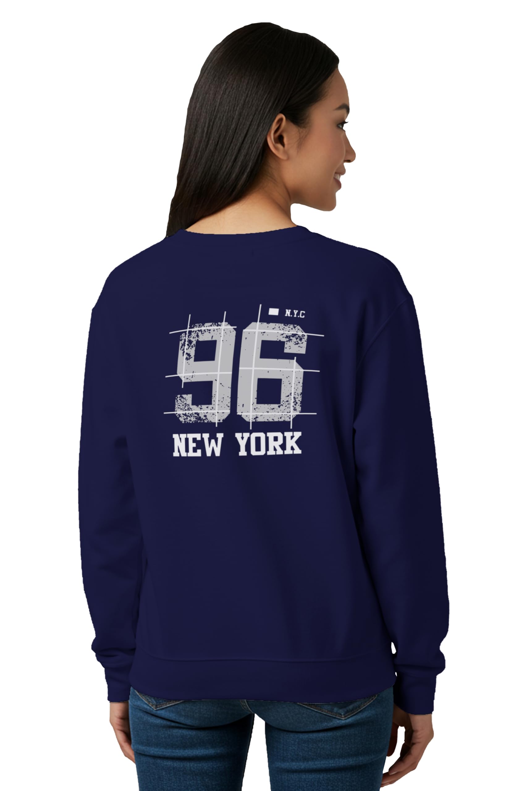 buy that trendz Winter Sweatshirt for Women 96 New York Graphic Printed Round Neck Regular Fit Cotton Blend Gen Z Casual Sweatshirt-picture-45