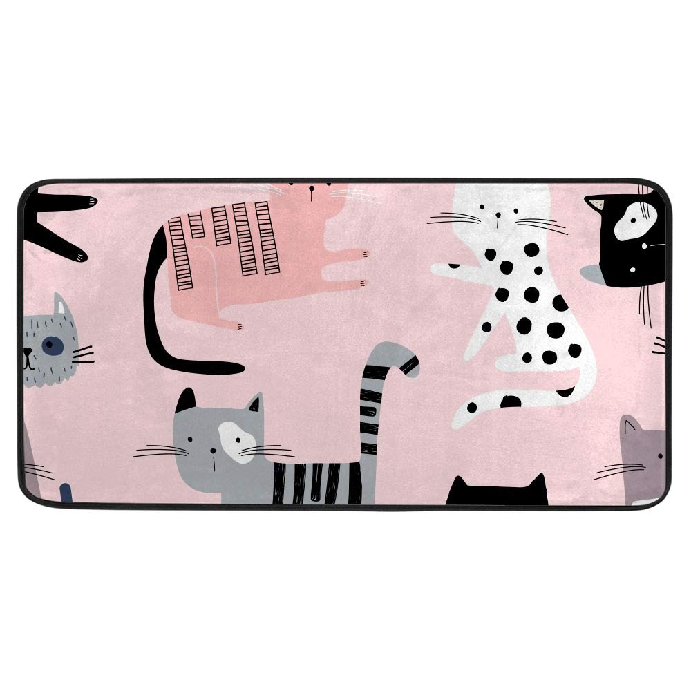 Tapis de cuisine antidérapant lion 39x20" lavable et imperméable