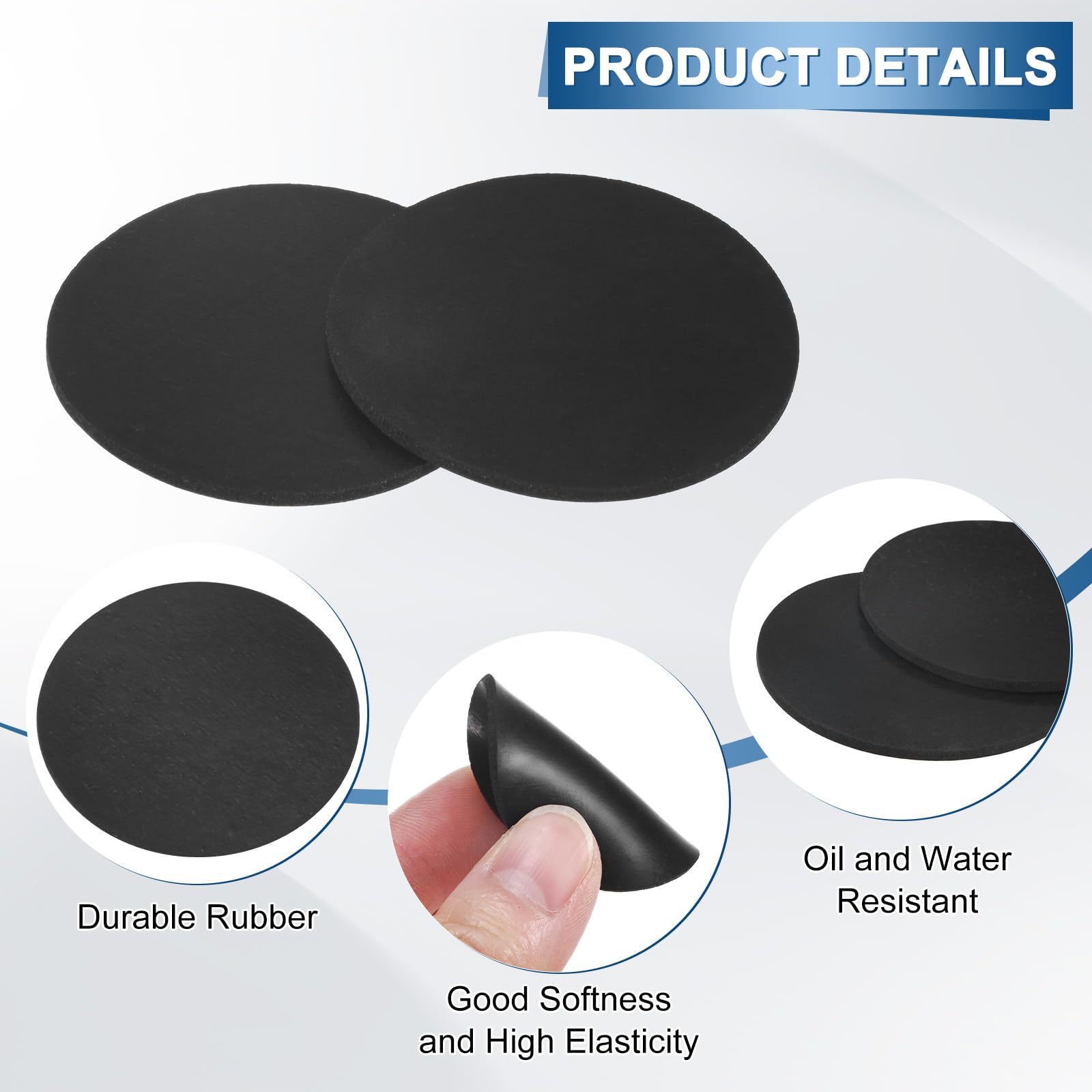 M METERXITY 30-Pack Rubber Solid Discs Washers - Image 2