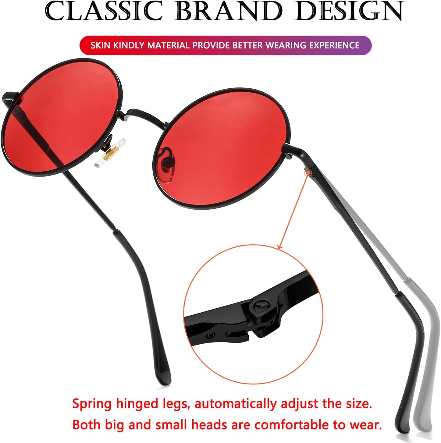 AIEYEZO Retro Round Sunglasses for Men Women Circle Polarized Sun Glasses Trendy Vintage Small Round Shades - Image 5