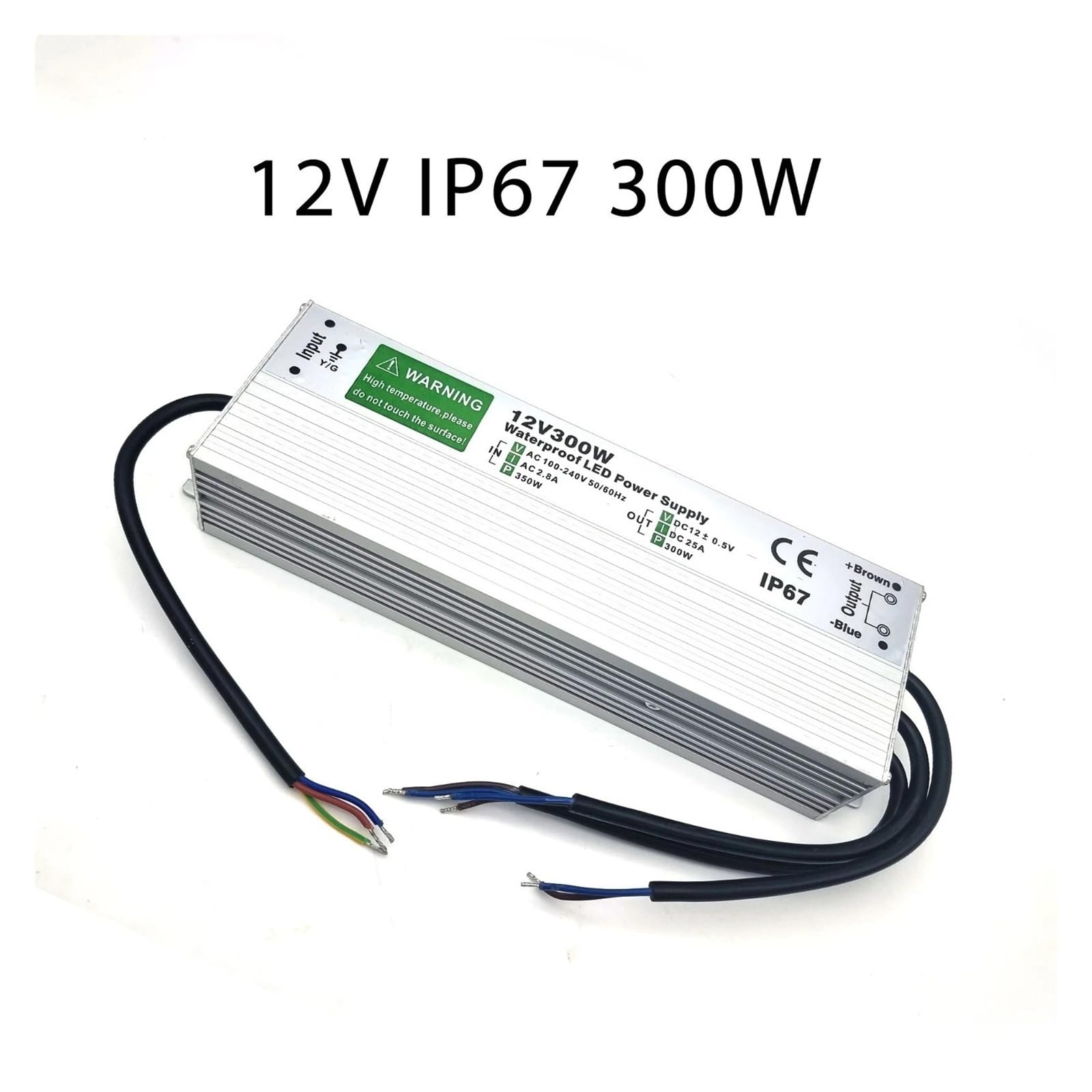 Trasformatore driver LED, DC12V, 300W, IP67, Impermeabile