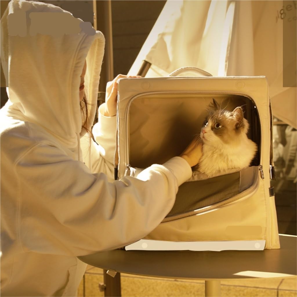 Cat and Dog Bags Fashionable and Versatile Outing Cat Bag, Breathable Backpack, Portable Backpack for Two Cats, Foldable Car Bag Pet Travel Bags
