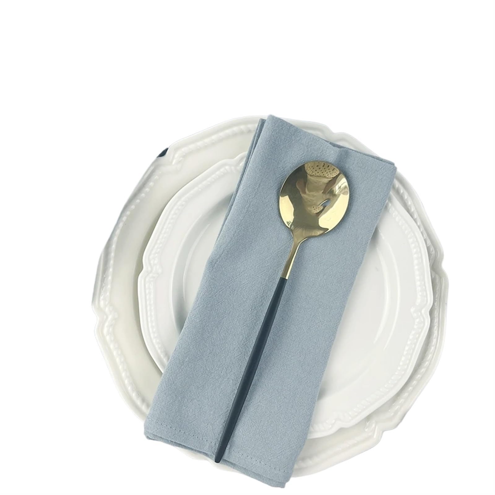 serviettes napkins 50pcs Cotton Cloth Napkins 40x40cm Fabric Serviette Kitchen Tea Table Towels for Home Wedding Decoration Christmas for dining wedding party everyday home(50PCS blue)