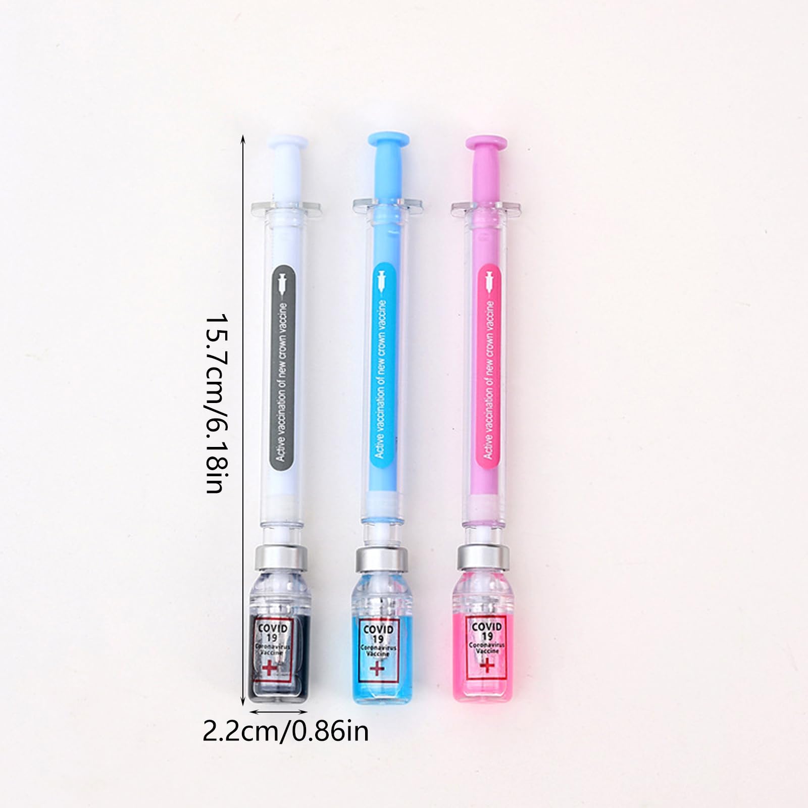 36 penna inchiostri gel realistici per inoculatori penna gel con punta ago da 0, 38 mm penna gel con impugnatura ergonomica per studenti infermieri che scrivono appunti prendendo pennarelli
