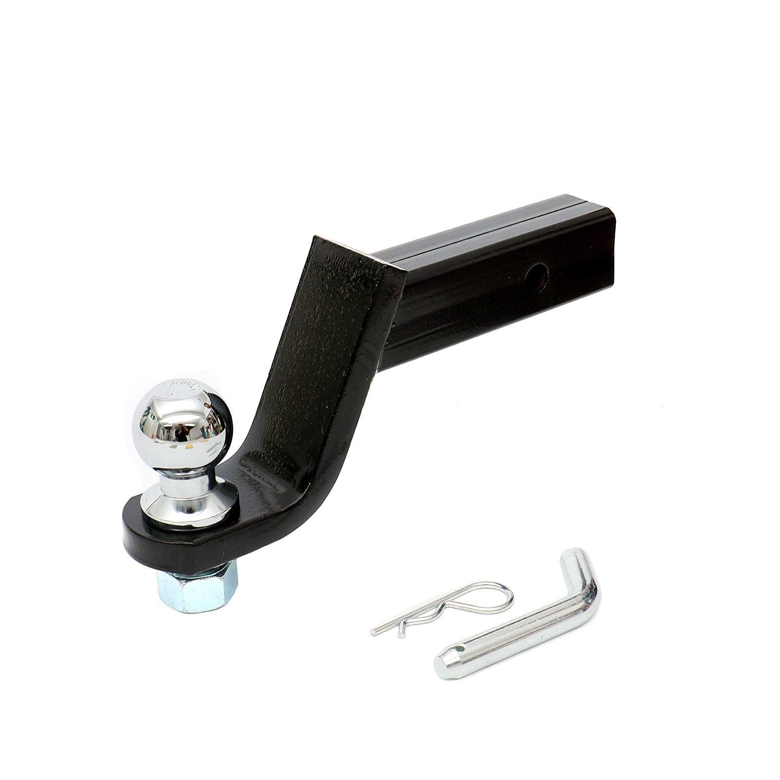 HICKS 45056 Trailer Hitch Mount with 2-Inch Ball & Pin, Fits 2-in Receiver,6000 lbs,4-Inch Drop