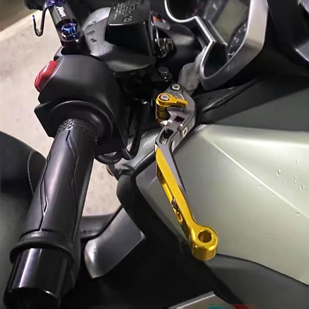 Per TMAX 500 2008-2011 TMAX530 2012-2016 TMAX 560 2019-2020 T-MAX Leve Freno e Frizione CNC Alluminio Pieghevoli Regolabili Accessori Moto Titaniu+Arancione