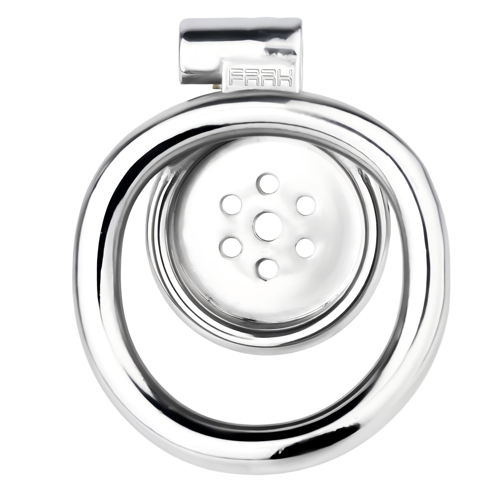 Chastity Cage Plate avec Serrure et Ceinture Invisibles Cage de Chasteté Respirante en Métal pour Le Ligotage du Pénis de l'Homme Sex Toýs Cage Chastetée à Anneau Courbe (40mm,A)