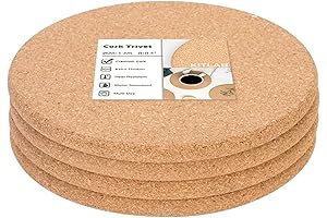 High-Density Cork Trivets Set: Heat-Resistant, Multifunctional Protection for Tables and Countertops