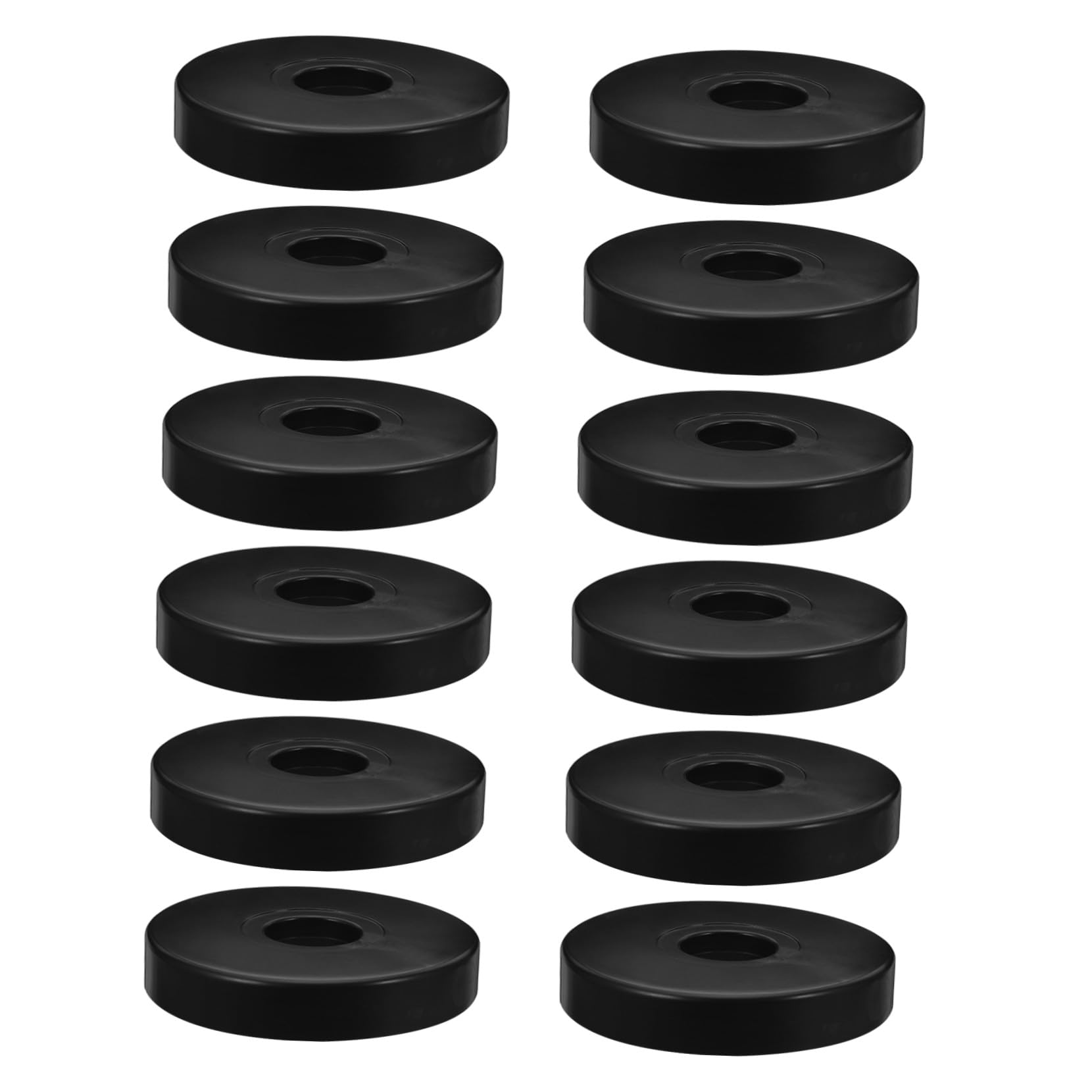 12 Stück Runde PVC Rollengleiter Bodenschoner Schwarz