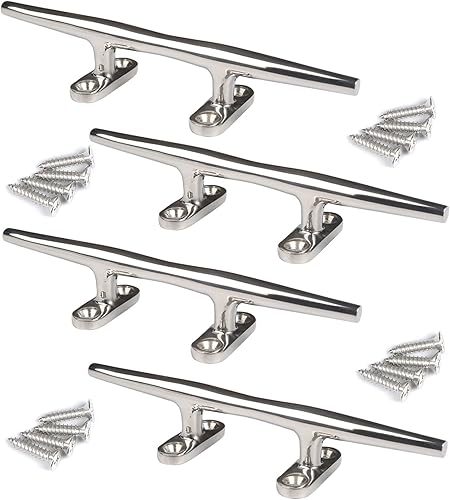 Miniatura 8 de MX Boat Dock Cleats Boat Cleat Stainless Steel Marine Cleats for Boats,Kayak, Marine, Deck, Nautical Decor 2PCS