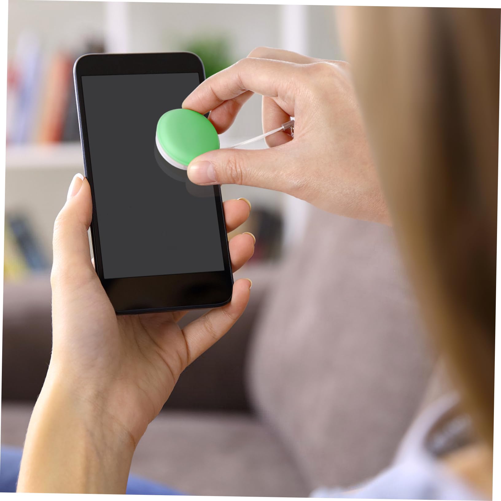 COLLBATH 4 Set Di Salviette Per Lenti Schermi Di Telefoni Cellulari Occhiali Panno Per La Pulizia Gancio Portatile 6 Pezzi * 4 Casuali