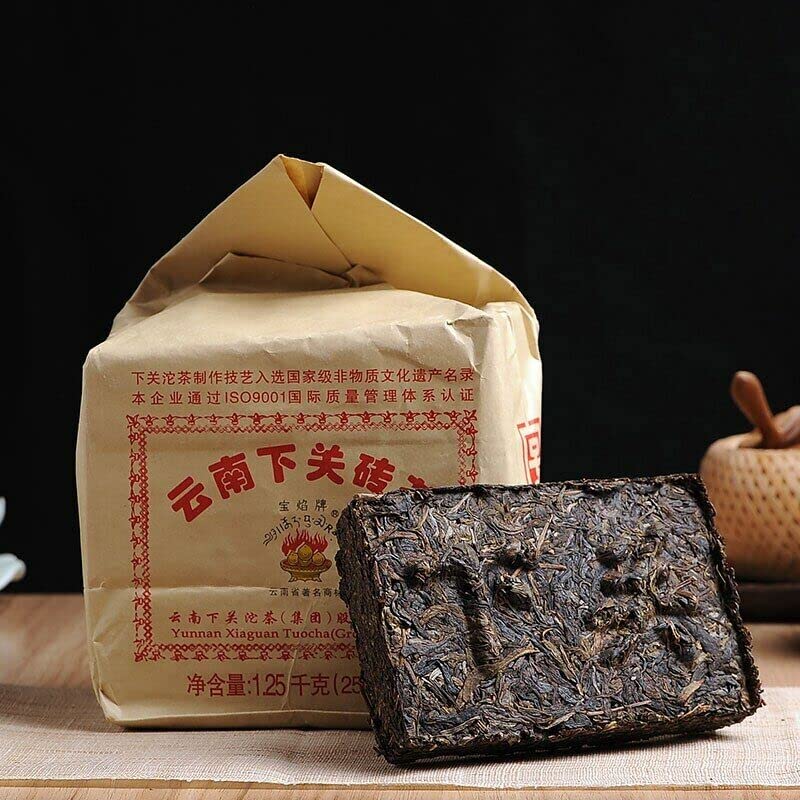 250 g di mattone di tè Puer crudo Xiaguan Baoyan Pu-Erh Xia Guan Flame Tè tibetano (250g)