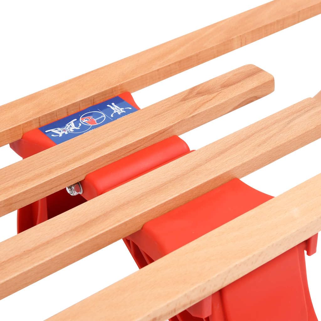 Klappschlitten Holz mit Rückenlehne robuste Metallkufen Zugseil faltbar leicht Kinder Erwachsene Winter Outdoor Berg Piste Rodel Spaß