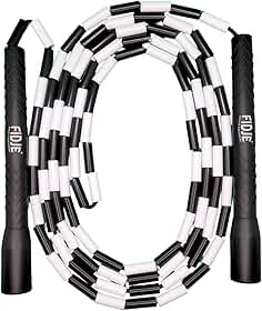 Corda de Pular Segmentada Profissional Freestyle Fidje – Manopla Longa para Crossover – Beaded Jump Rope Ajustável – Treino Cardio, Agilidade e Coordenação Motora